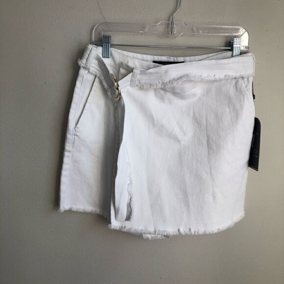 TOMMY HILFIGER St.Tropez Casual White Denim Jean Wrap Skirt Skort NWT - Picture 3 of 10